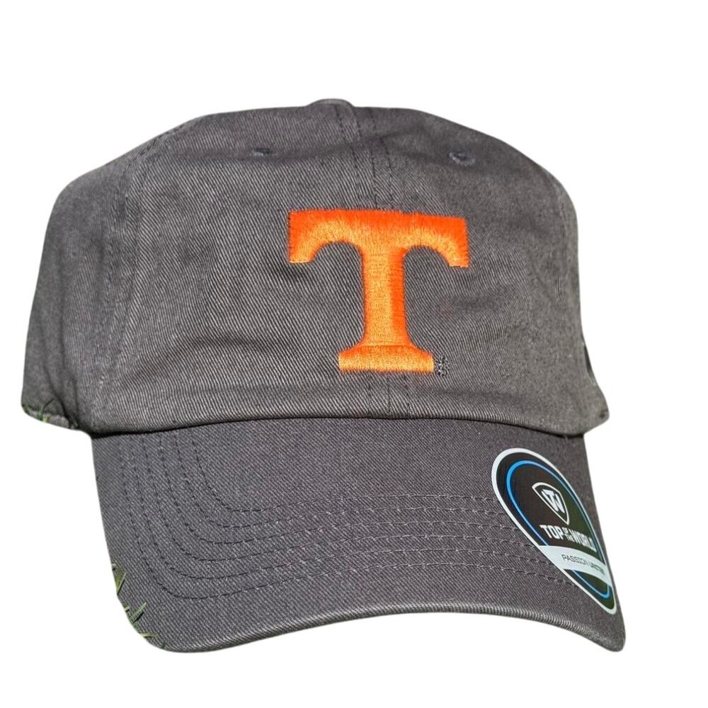 Tennessee Volunteers Gray Top of the World Relaxed Fit Strapback Hat NWT